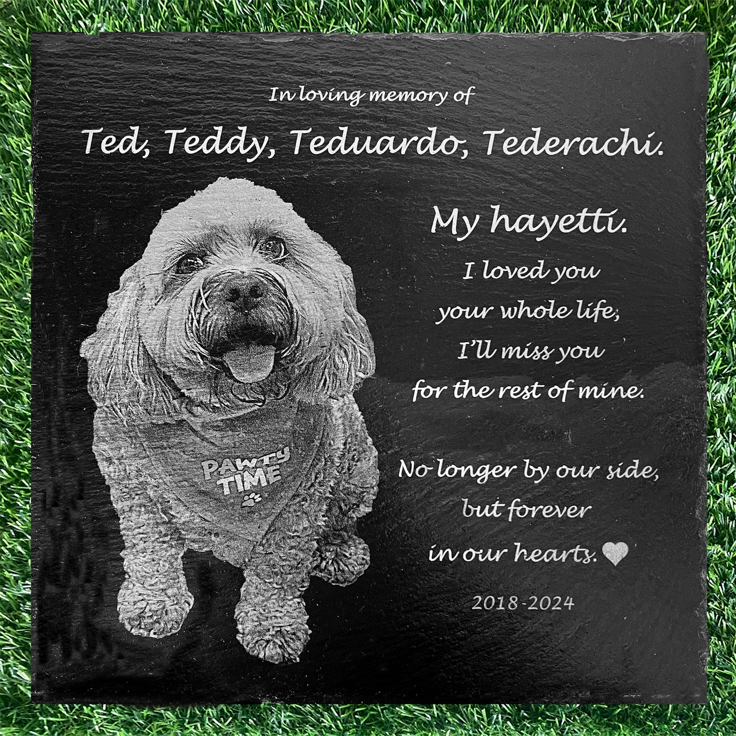 Memorial Photo Plaques Personalised for any Pet. Inside, outdoor and gardening. LARGE SIZES