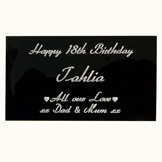 Tags Personalised. Commemorative Acrylic Plaques