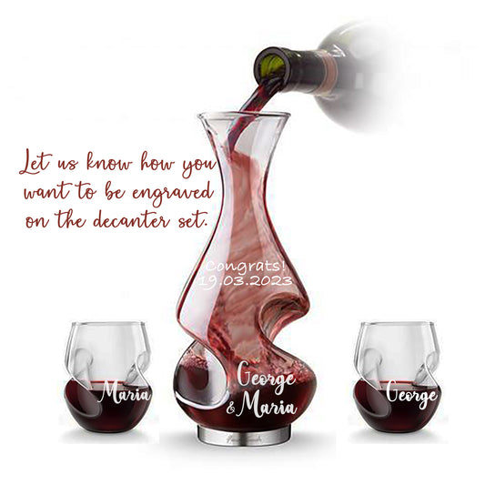 Engraved Wine Decanter. Wine lovers Gift. 750ml