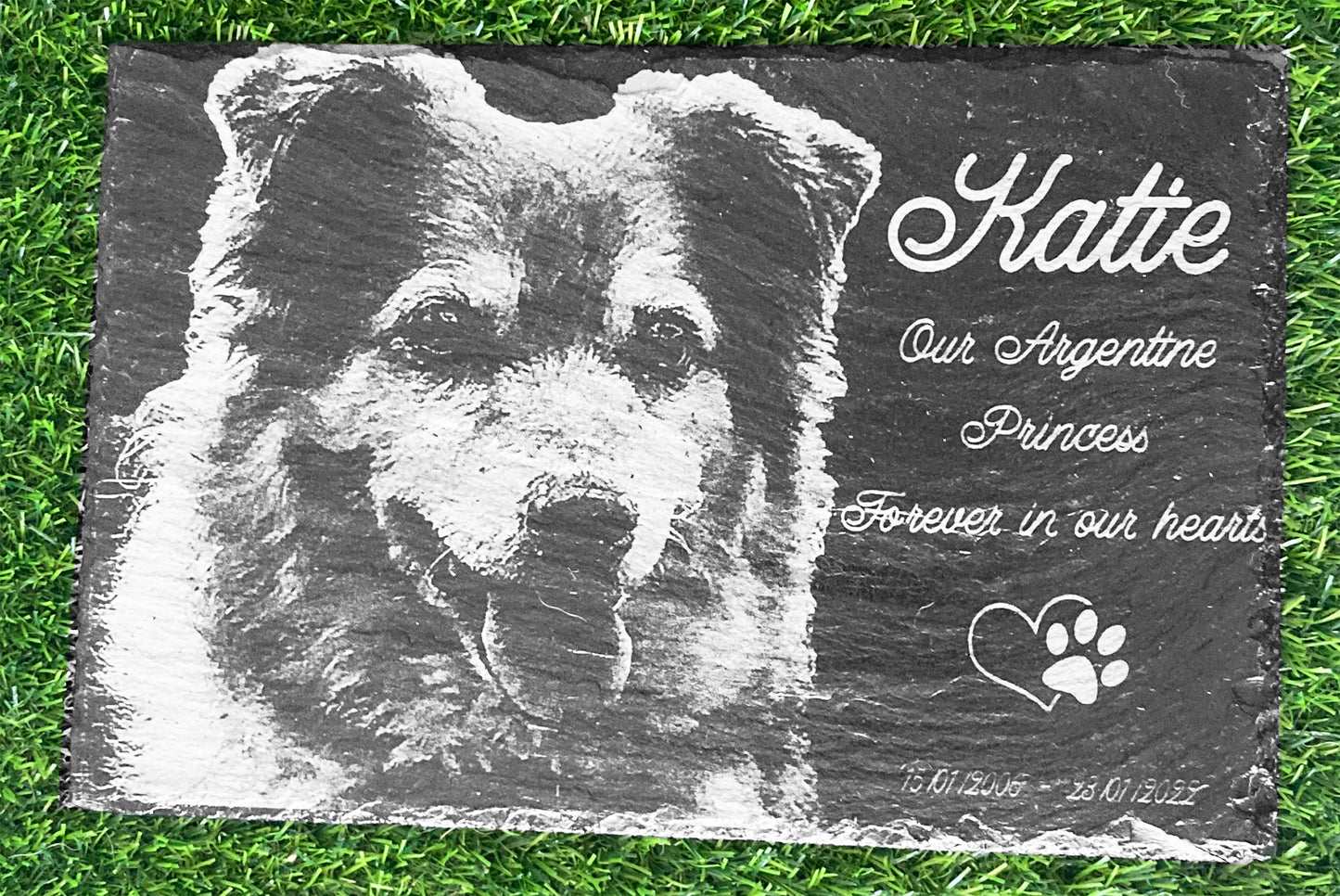 Memorial Photo Plaques Personalised for any Pet. Inside, outdoor and gardening. LARGE SIZES