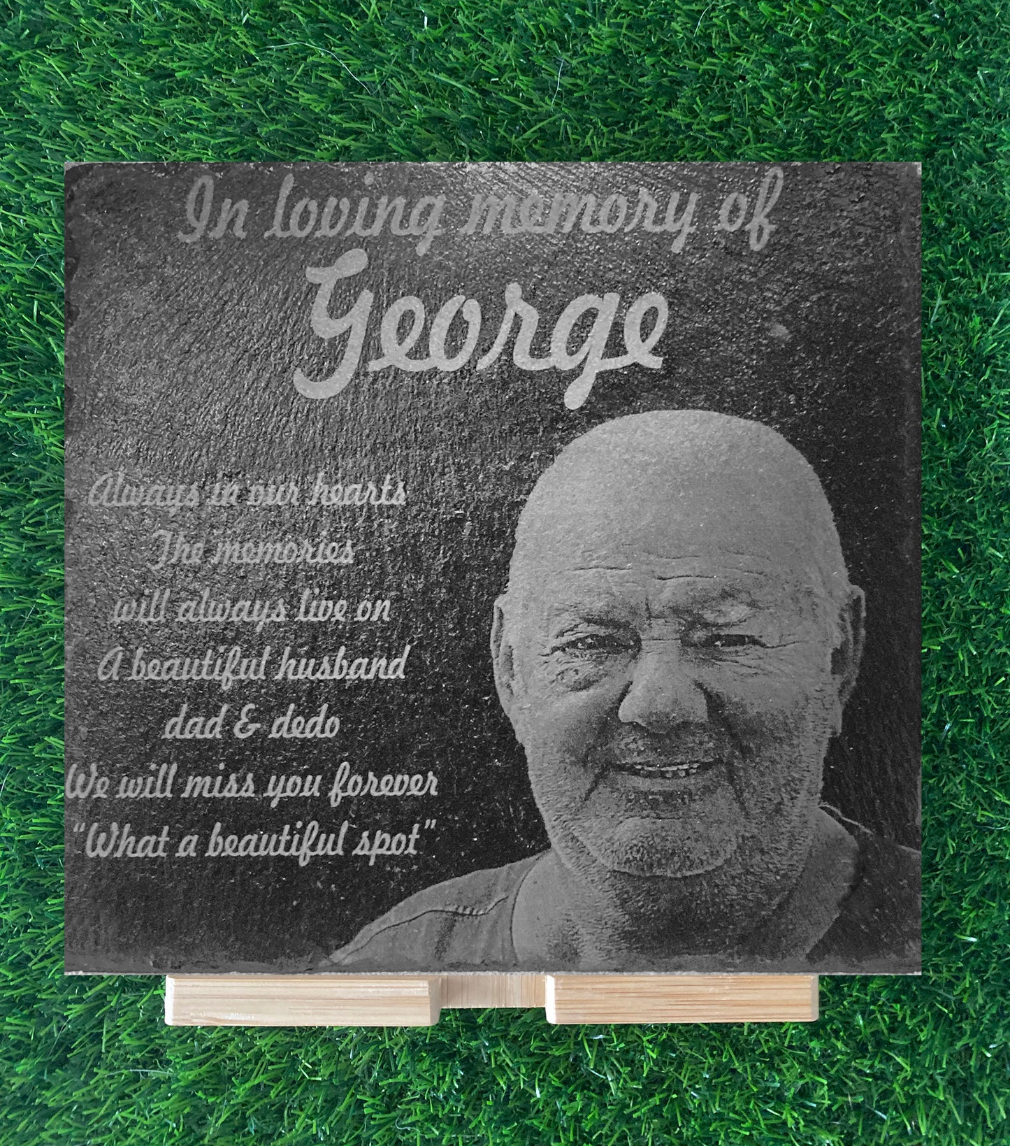 Human Memorial LARGE SIZES, Laser Engraved Photo Memorial. Inside, Outdoor and Gardening.