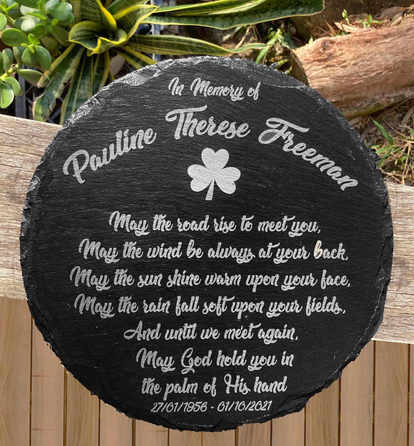 Human Memorial LARGE SIZES, Laser Engraved Photo Memorial. Inside, Outdoor and Gardening.