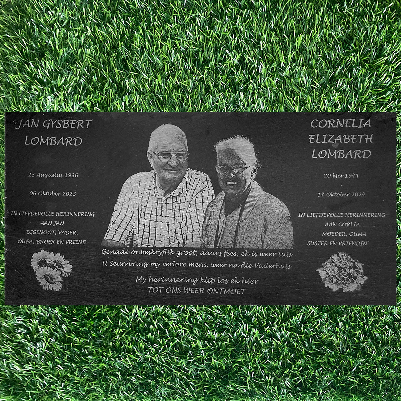 Human Memorial LARGE SIZES, Laser Engraved Photo Memorial. Inside, Outdoor and Gardening.