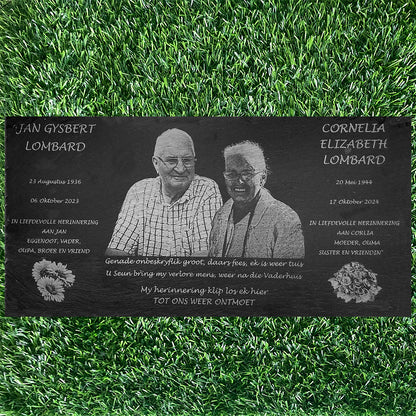 Human Memorial LARGE SIZES, Laser Engraved Photo Memorial. Inside, Outdoor and Gardening.