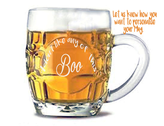 Custom Engraved Dimple Beer Glasses.