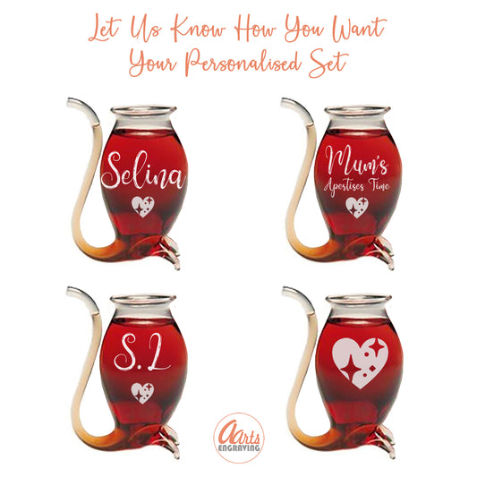 Custom Port and Liqueur Glasses. Personalised Port Sippers Set