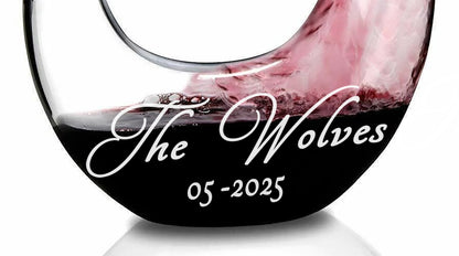 Engraved Wine Decanter. Wine lovers.