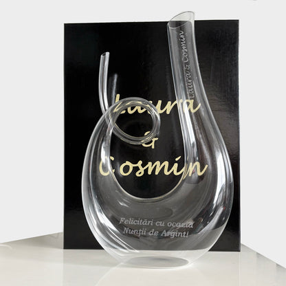 Engraved Wine Decanter. Wine lovers.