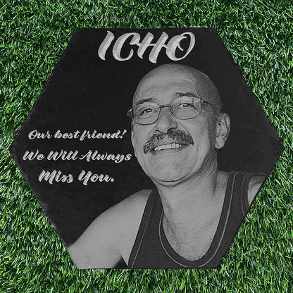 Human Memorial LARGE SIZES, Laser Engraved Photo Memorial. Inside, Outdoor and Gardening.