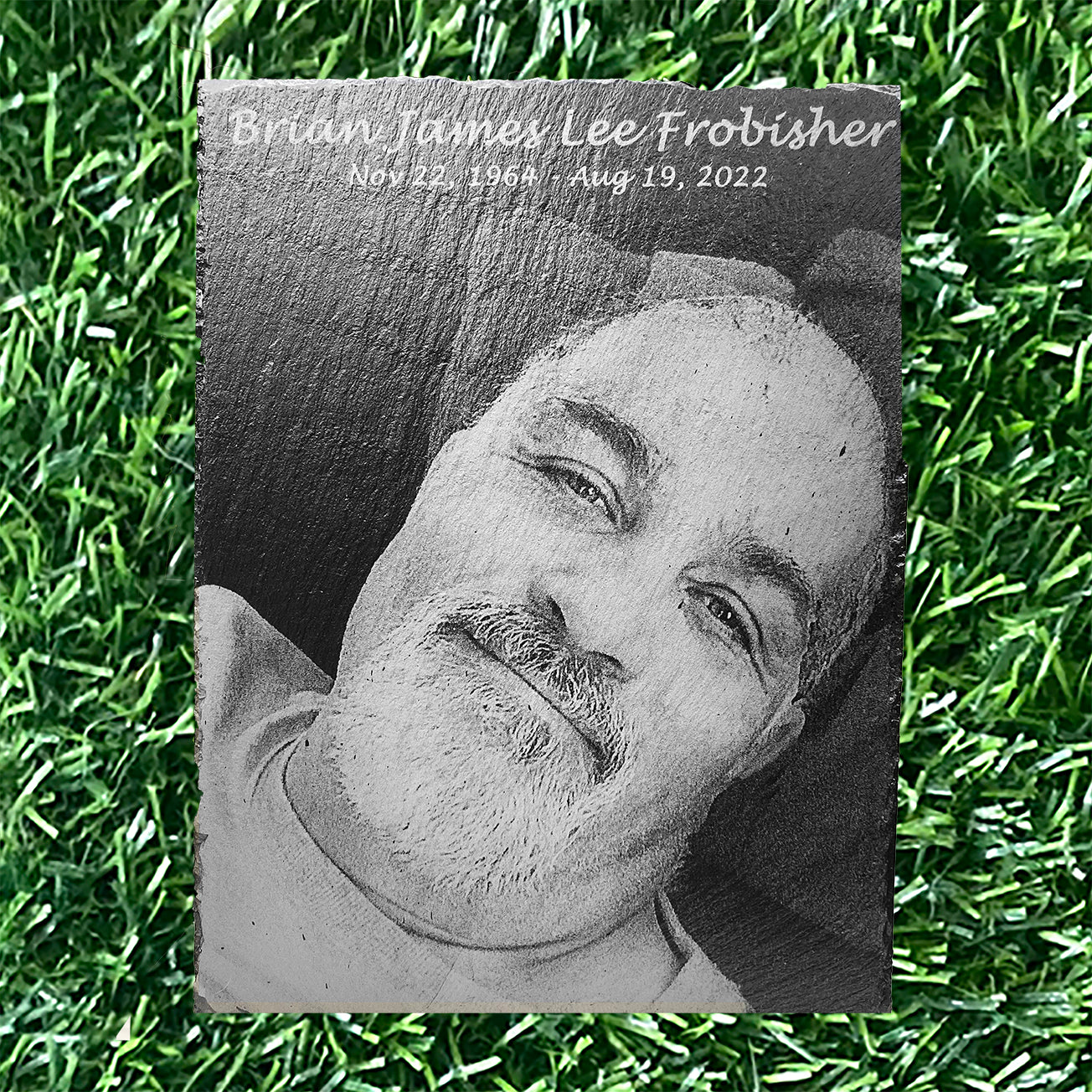 Human Memorial LARGE SIZES, Laser Engraved Photo Memorial. Inside, Outdoor and Gardening.