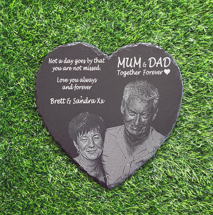 Human Memorial SMALL SIZES, laser engraved photo  Inside, outdoor and gardening.