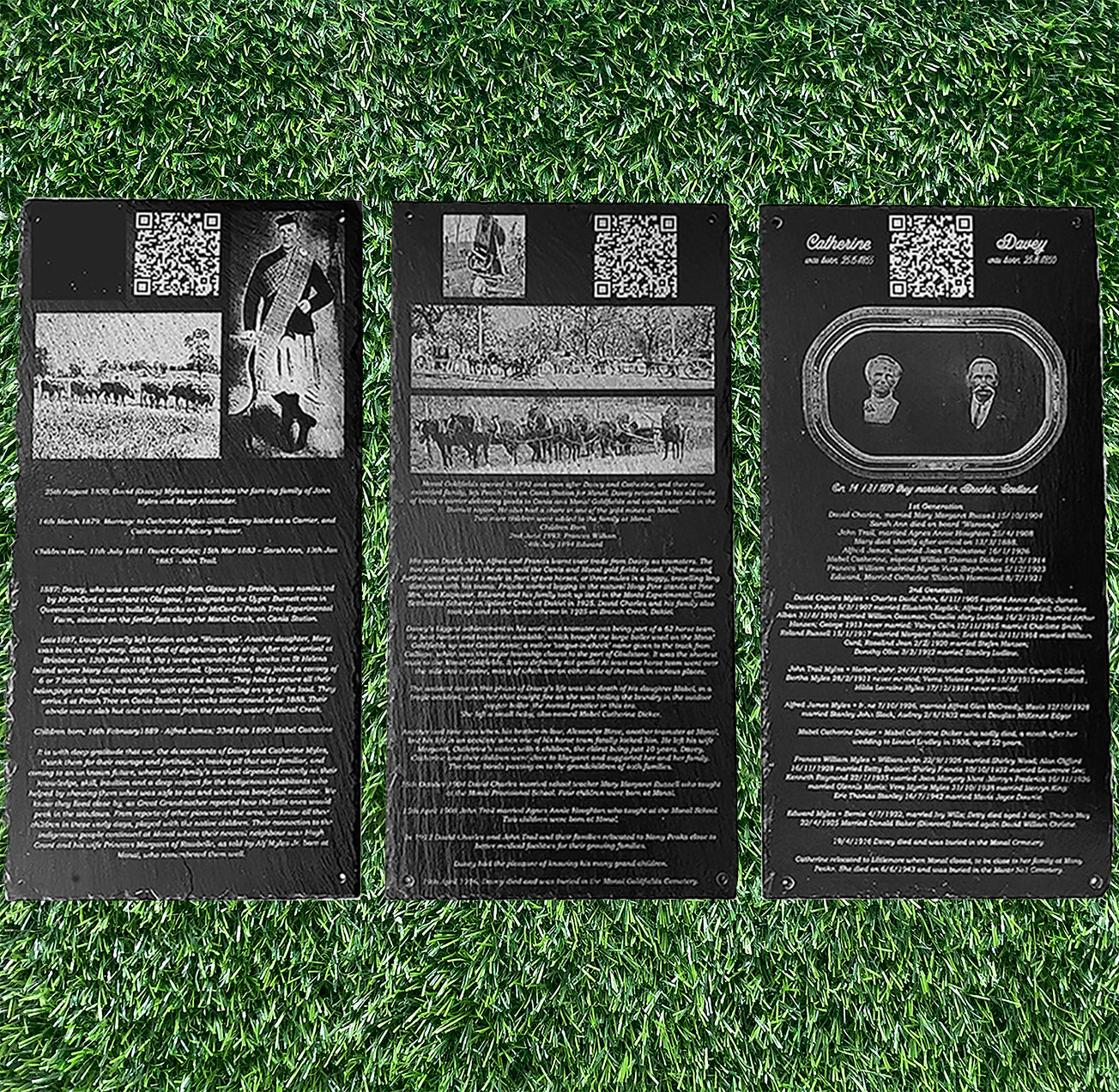 Human Memorial LARGE SIZES, Laser Engraved Photo Memorial. Inside, Outdoor and Gardening.