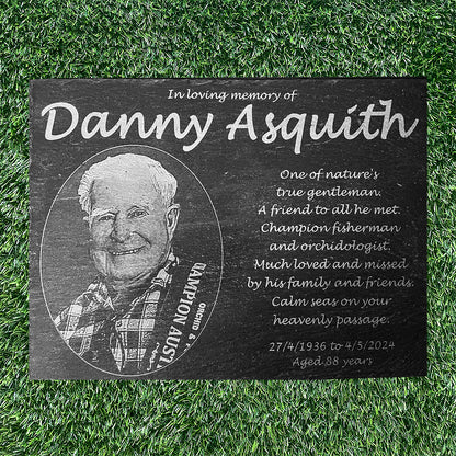 Human Memorial LARGE SIZES, Laser Engraved Photo Memorial. Inside, Outdoor and Gardening.