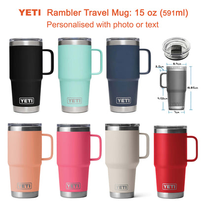 Photo Products - YETI RAMBLER Drink Bottles with Chug Cap Range Custom Engraved with PhotosI