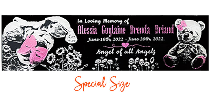 Memorial Miniatures Gravestone Engraved with Photo