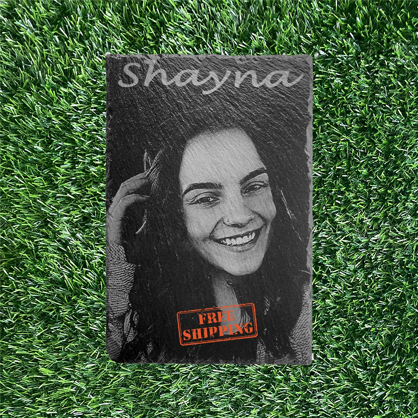 Human Memorial SMALL SIZES, laser engraved photo  Inside, outdoor and gardening.