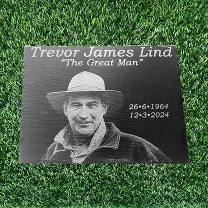 Human Memorial LARGE SIZES, Laser Engraved Photo Memorial. Inside, Outdoor and Gardening.