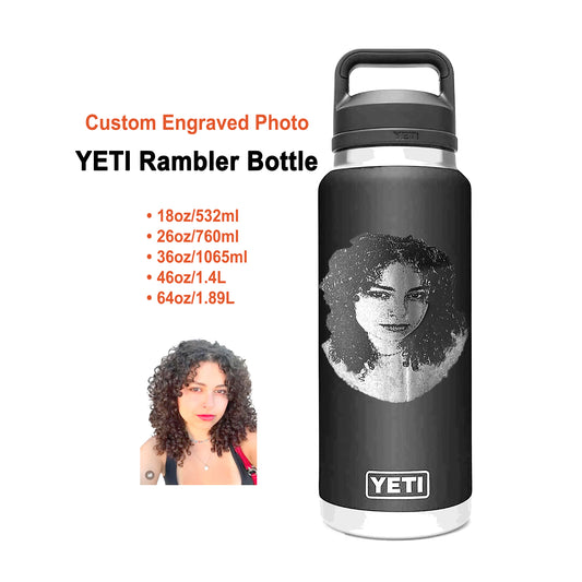 Custom Photo Products - YETI RAMBLER Drink Bottles with Chug Cap Range