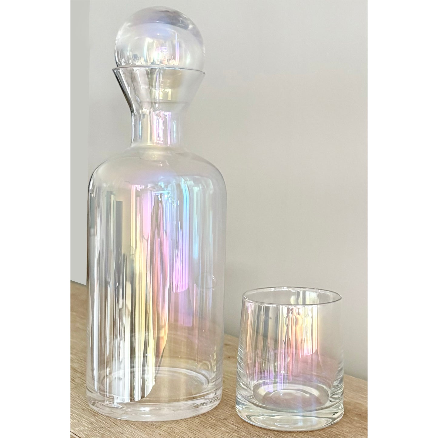 Carafe for wine, juice or water personalised and with 2 glasses