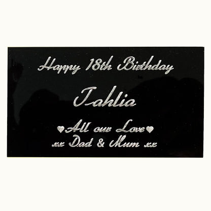 Tags Personalised. Commemorative Acrylic Plaques