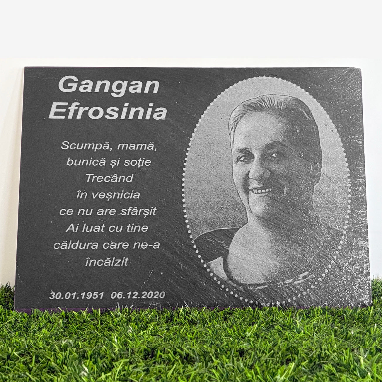 Memorial Gravestone Engraved with Photo
