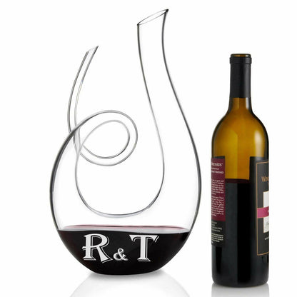 Engraved Wine Decanter. Wine lovers.