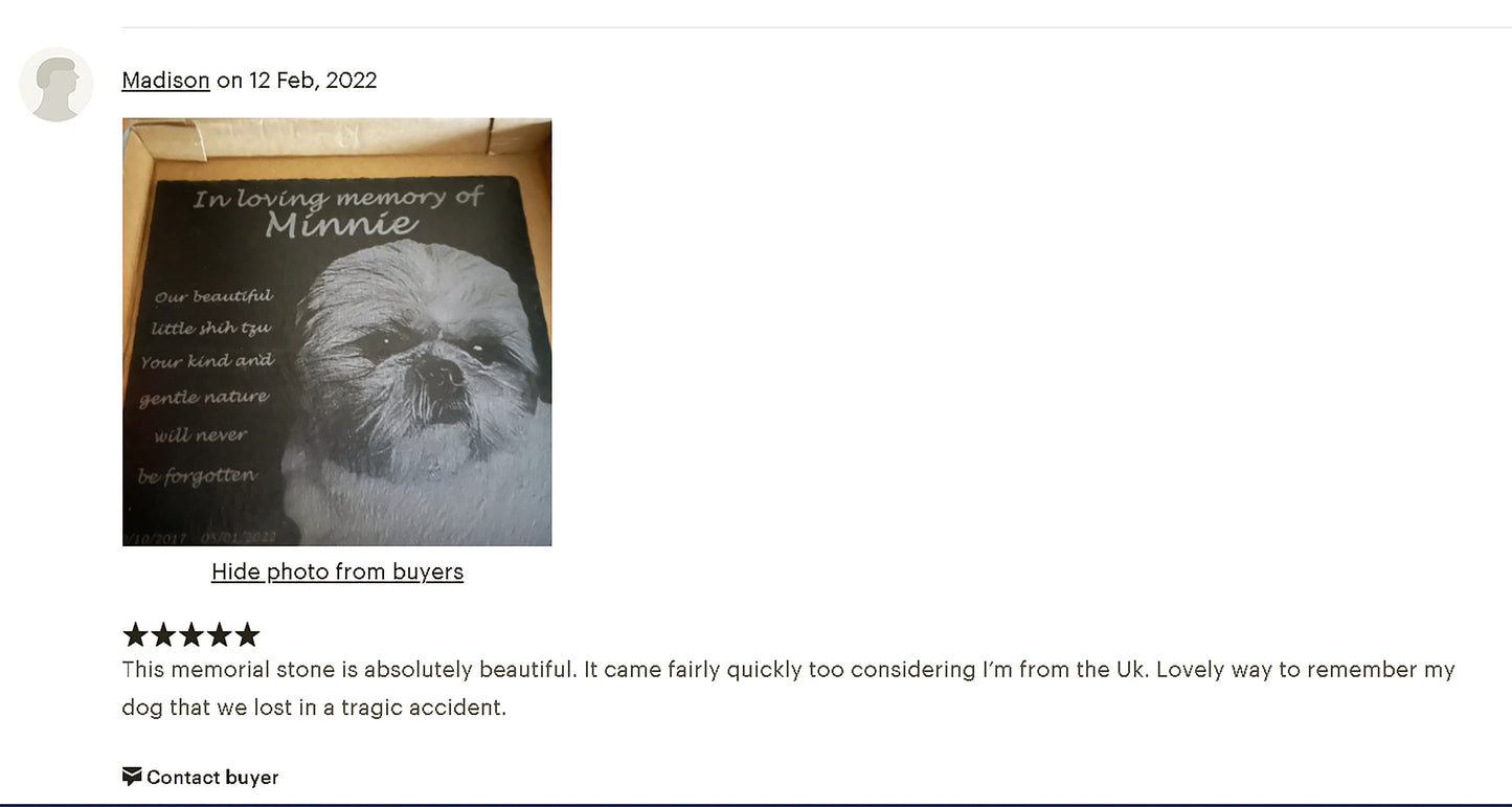 Memorial Photo Plaques Personalised Pet tribute. Inside, Outdoor and Gardening.SMALL SIZES