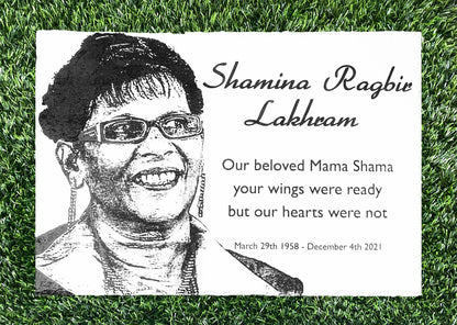 Human Memorial Stones - White background. LARGE SIZES  Inside outdoor and gardening.