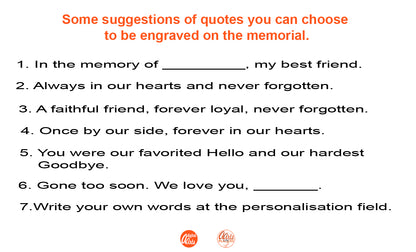 Memorial Photo Plaques Personalised Pet tribute. Inside, Outdoor and Gardening.SMALL SIZES